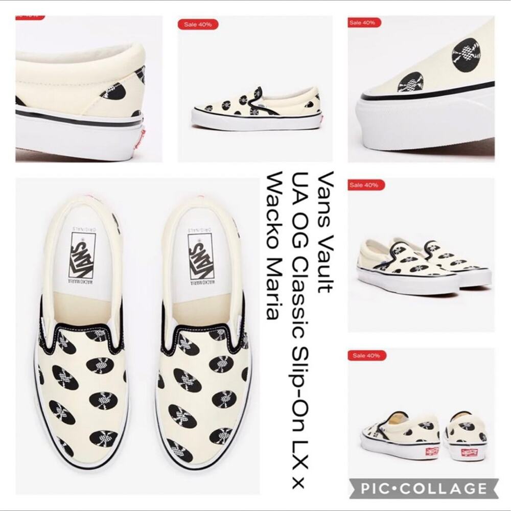 VANS UA OG Classic Slip-On LX x Wacko Maria size 9 ladies